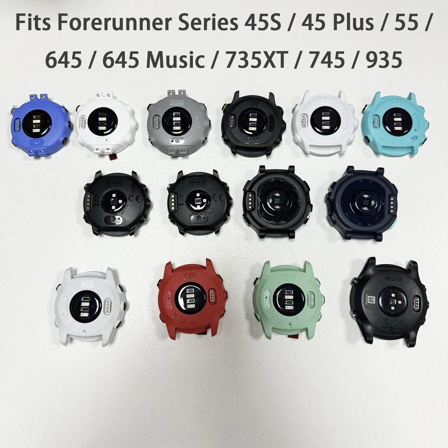 Back Cover Case Fits GARMIN Forerunner 45s 45plus 55 645 645M 735xt 745 935 With Heart Rate Sensor Housing Shell Bottom Repair