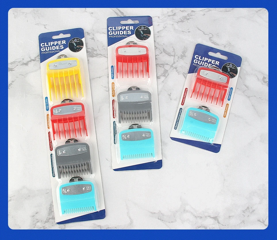 2/3/4Pcs Haar Clipper Wachen Für Wahl Haar Trimmer Pro Schneiden Guide Kämme Farbe Grenze Kamm friseur Haarschnitt Werkzeuge Y1113 – Detail 10