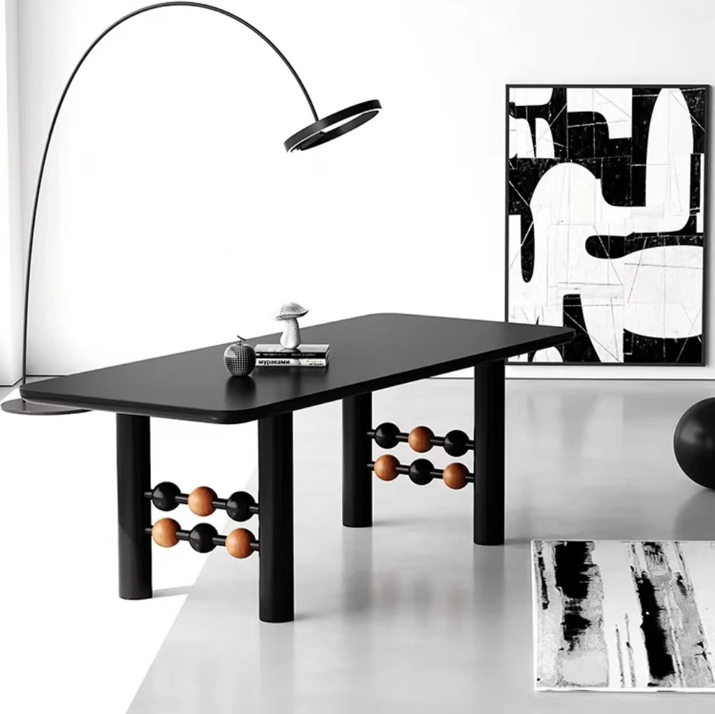 hu-Nordic Modern Dining Table Wood Modern Minimalist Kitchen Dining Room Home Furniture Wooden Dining Table#