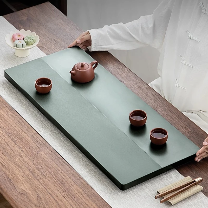 Stone Serving Tea Tray Crystal Table Valet Drainage Luxury Rectangle Green Tea Tray Plate Hospitality Bandejas Home Decorationgs