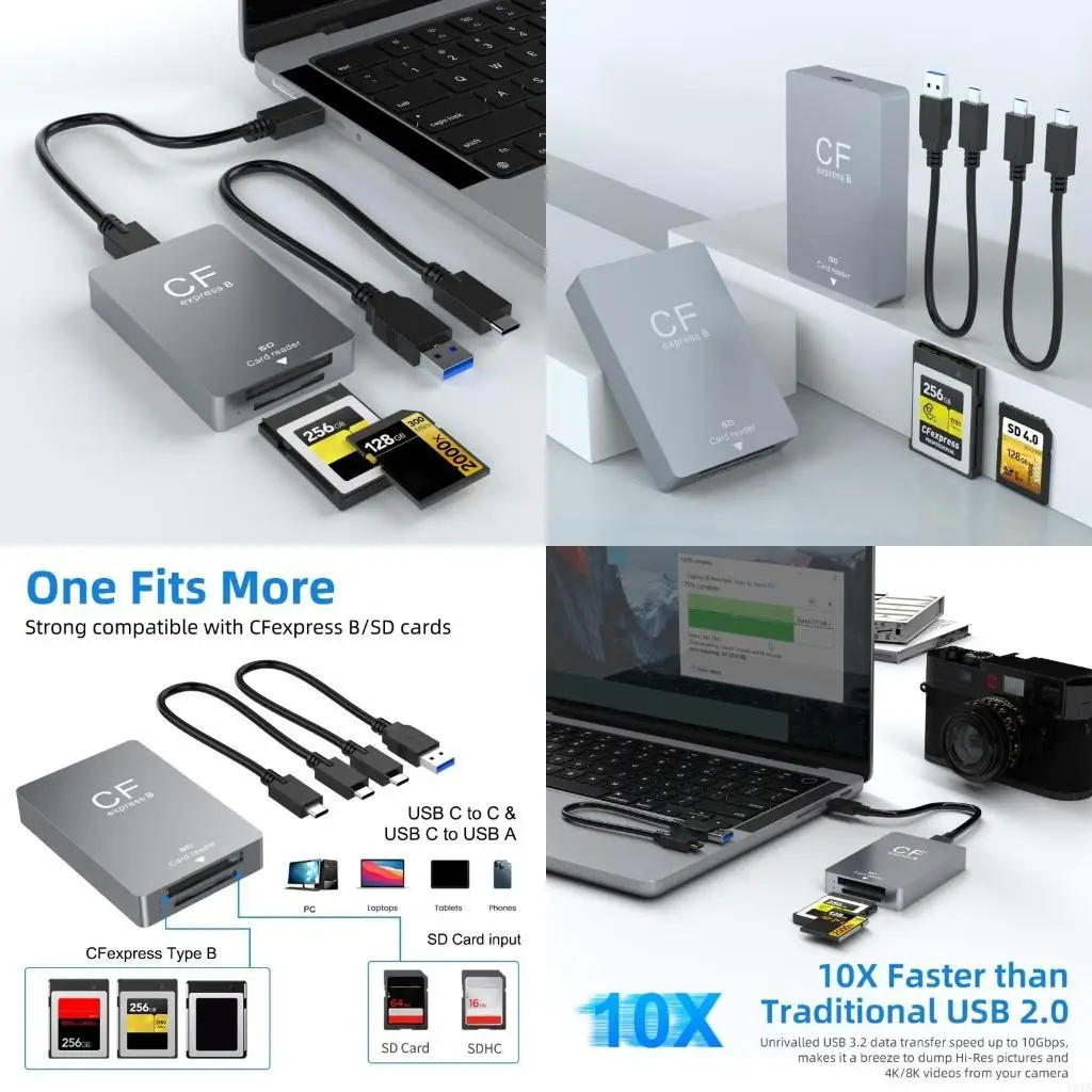 

Y5JB MultiDevice CFexpresss Type B Card Reader for Professional Photographers