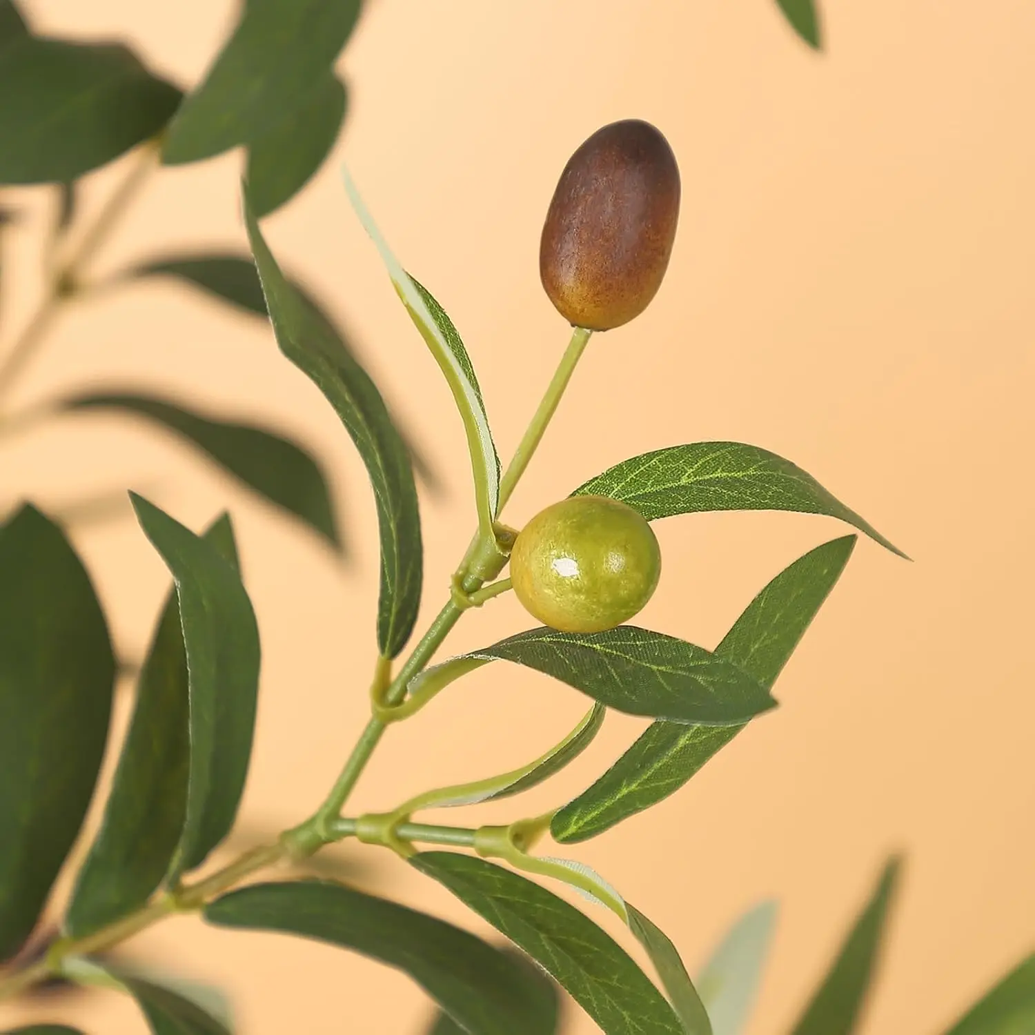 Olive Trees Artificial Indoor,  Tall Olive Tree Plants, Faux Olive Tree with Realistic Trunk, Leaves, Fruits for Home Decor