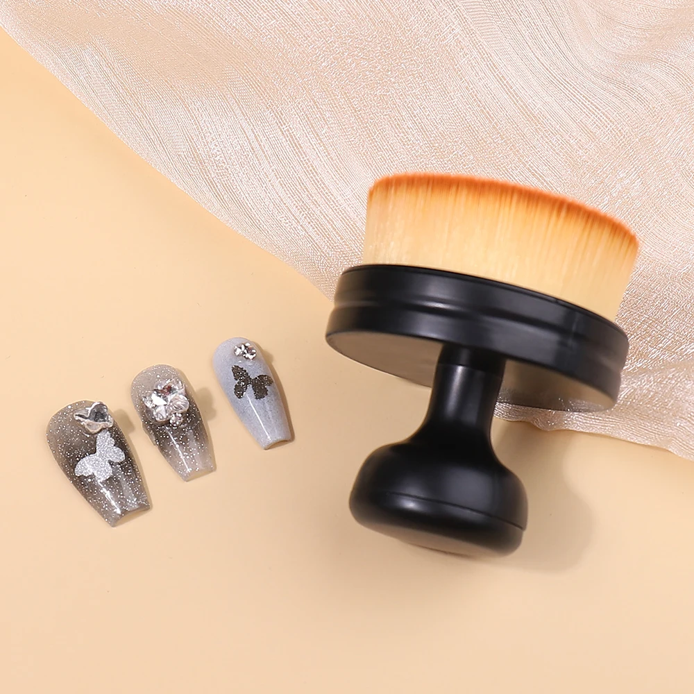 1PCS Simple Push-Pull Nails Art Brush Dust Cleaning Make Up Brush Manicure Accessories equipment Tools