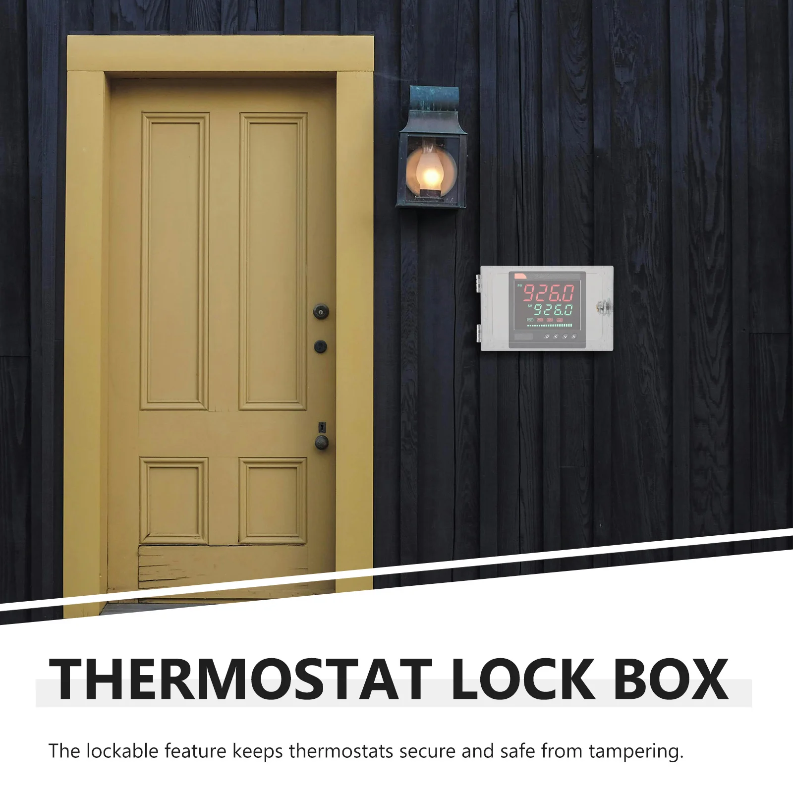 

1Set Thermostat Lock Box Universal Wall Cover Transparent Acrylic Iron Lockable Thermostat Guard Theft Prevention Clear Display