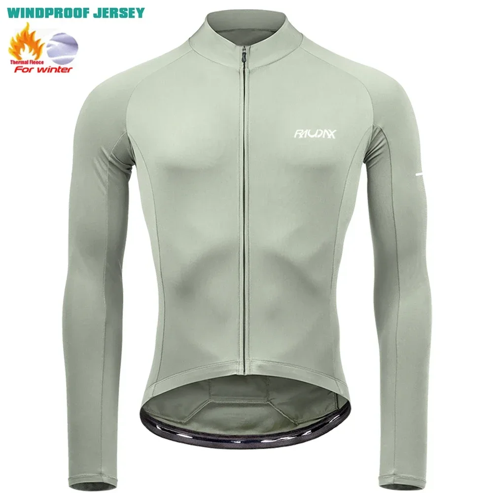 Raudax-Winter Cycling Thermal Fleece Clothing, Classics Colors Top, Cycling Jersey, Sport Bike, MTB Riding, Warm Jacket, 2020