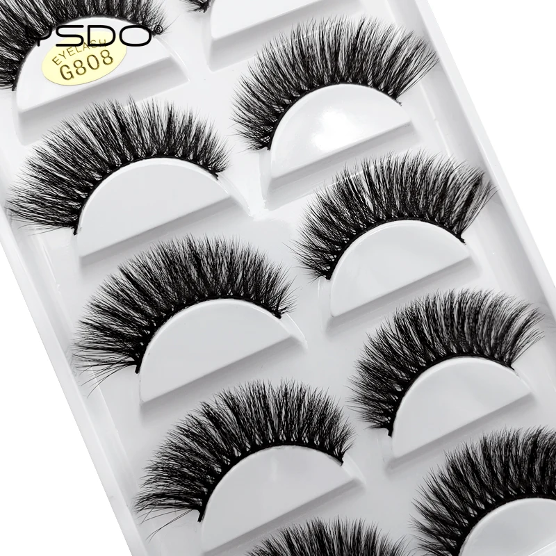 YSDO 5 คู่ขนตาปลอมธรรมชาติ 3d Mink Lashes Hand Made นุ่มหนา Mink Eyelashes Maquiagem Cilios เครื่องมือแต่งหน้า Faux Cils