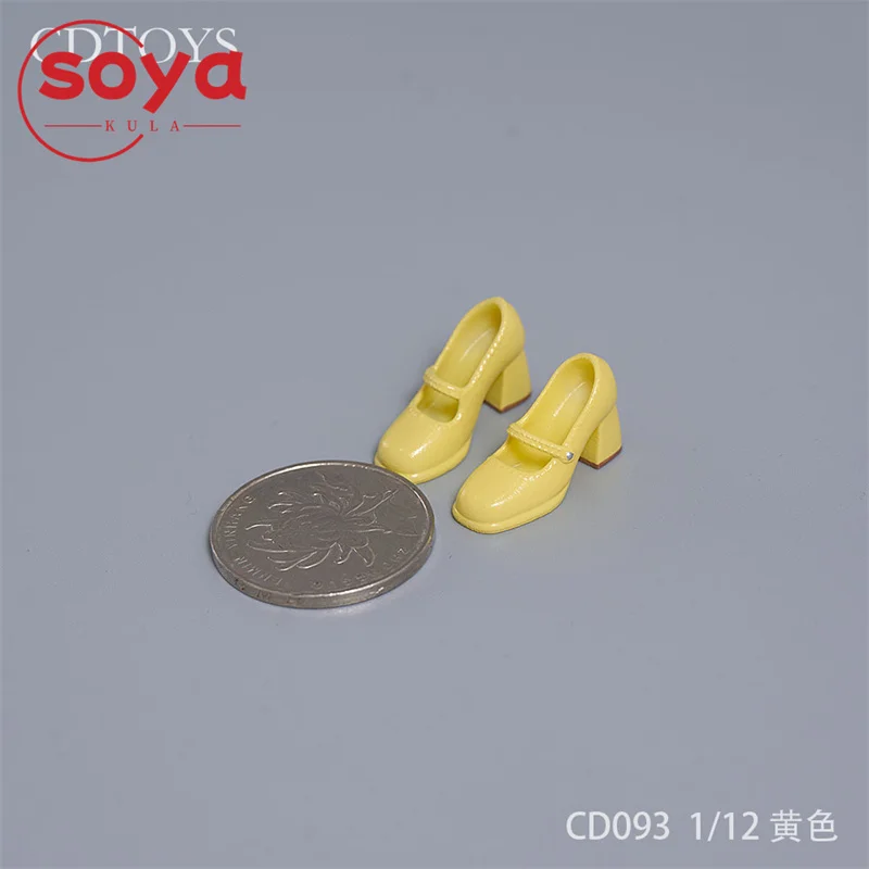 CDTOYS CD092 CD093 1/6 1/12 مقياس ريترو كعب سميك JK أحذية نموذج صالح 12 ''6'' أنثى الجندي عمل الشكل الجسم #6