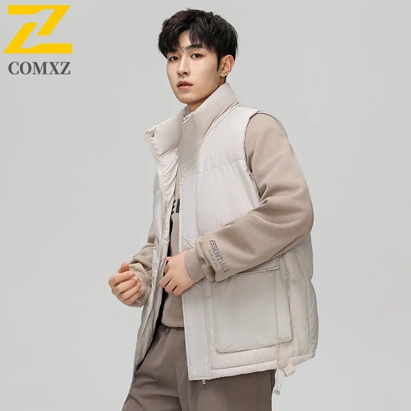 الخريف الشتاء الرجال أسفل سترة العمل الوقوف طوق فضفاضة تناسب مقاوم للماء يندبروف ملابس العمل سترة للمشي التخييم الصيد 2025 #4