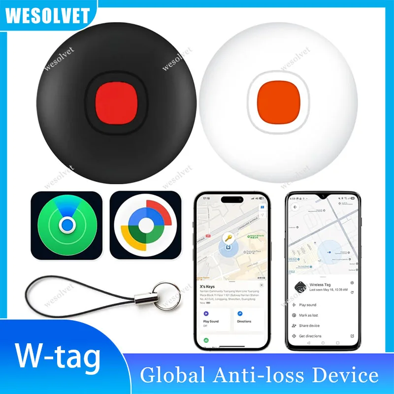 

Mini Tracker for iOS or Android Tracking Air Tag Locator bag keys work with iOS Find My or Google Find Hub App Smart Tag