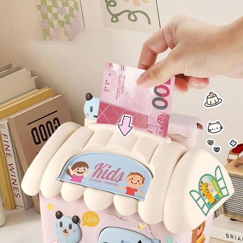 Money Bank For Kids House Shaped Pen Holder Savings Bank Storage Box Educational Cash Coin Can Cute Money Bank For Thanksgiving