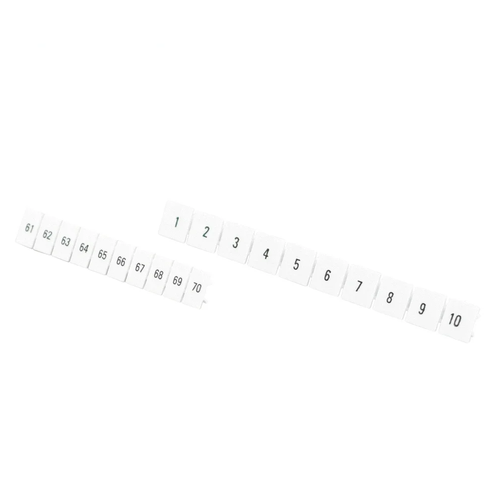 10Pcs Marker Strips ZB4 Numbered and Blank for UK1.5 ST1.5 DIN Rail Terminal Blocks High Quality Durable Easy to Use