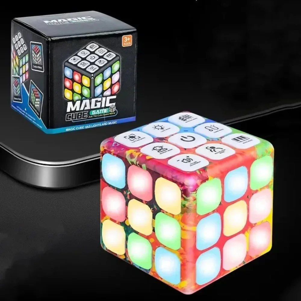 

Smart Voice Cube 3X3 Magic Electronic Flashing Cube Kid Intelligence Develop Toys Magnetic Memory Brain Game Modes Kids Fun Gift