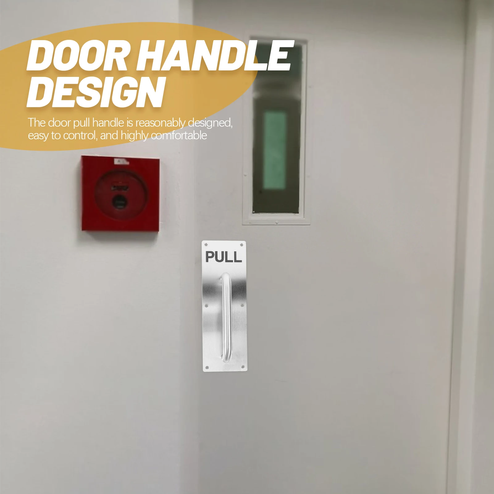 

Stainless Steel Fire Door Handle Pull Interior Push Plate Heavy Duty Silver Commercial Metal Plate Barn Man Folding Drawer Pull