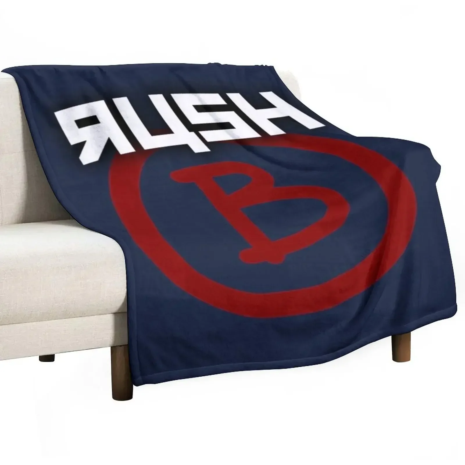 RUSH BCounter Strike Throw Blanket Shaggy Plaid on the sofa Blankets