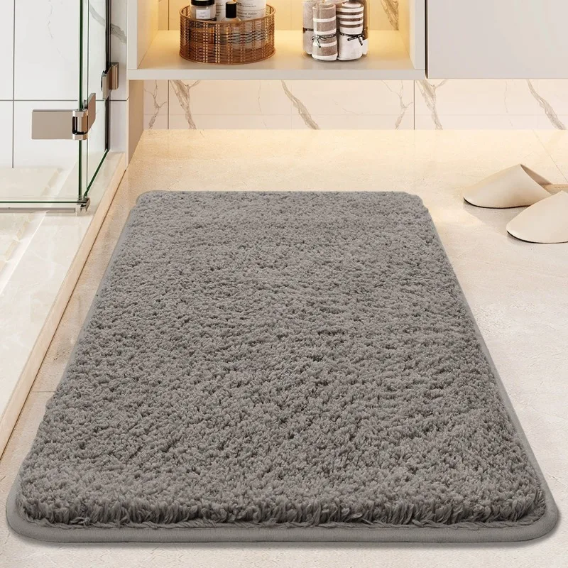 

Water absorbtion anti slip bathroom mat thickened bathroom carpet long hair carpet machine washable durable toilet mat