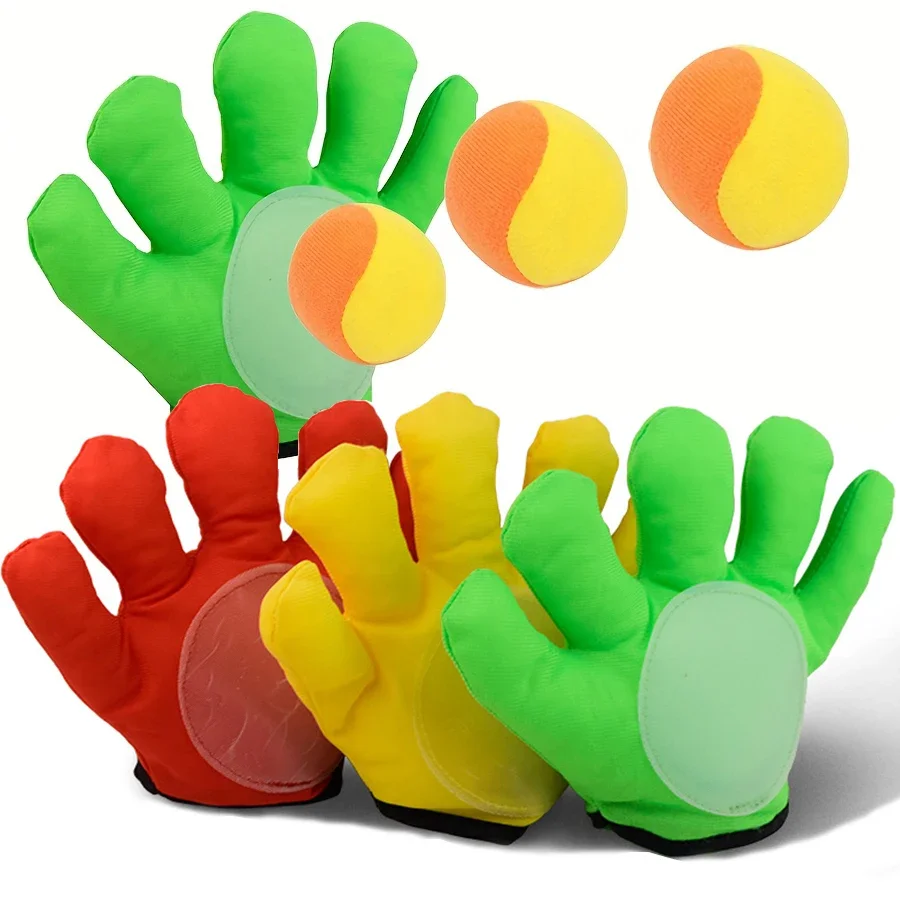 

4 шт./компл. набор липких ловцов, 2 перчатка с мячом на присоске, 2 мягких мяча для развлечений на открытом воздухе, интерактивная тренировка по бейсболу JXB