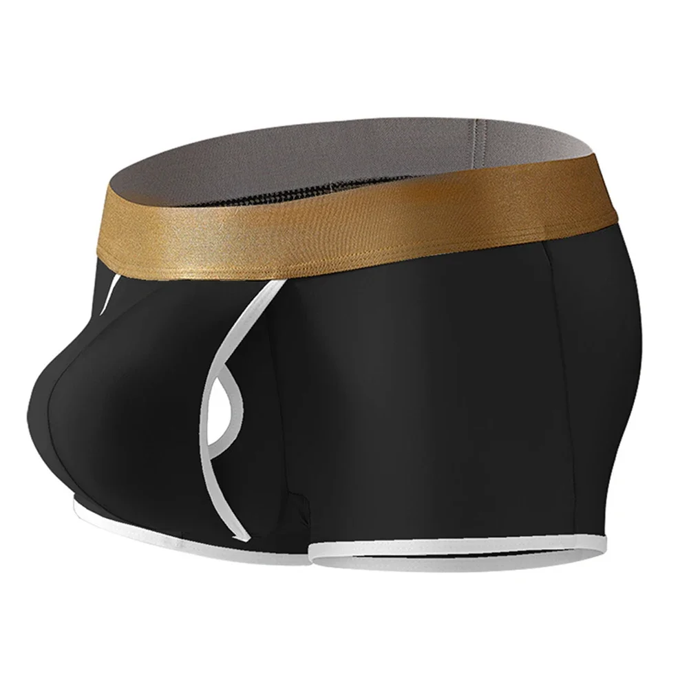 Boxer respirant en soie glacée pour homme, slip séparé, grande taille, pochette bombée, sous-vêtements d'été