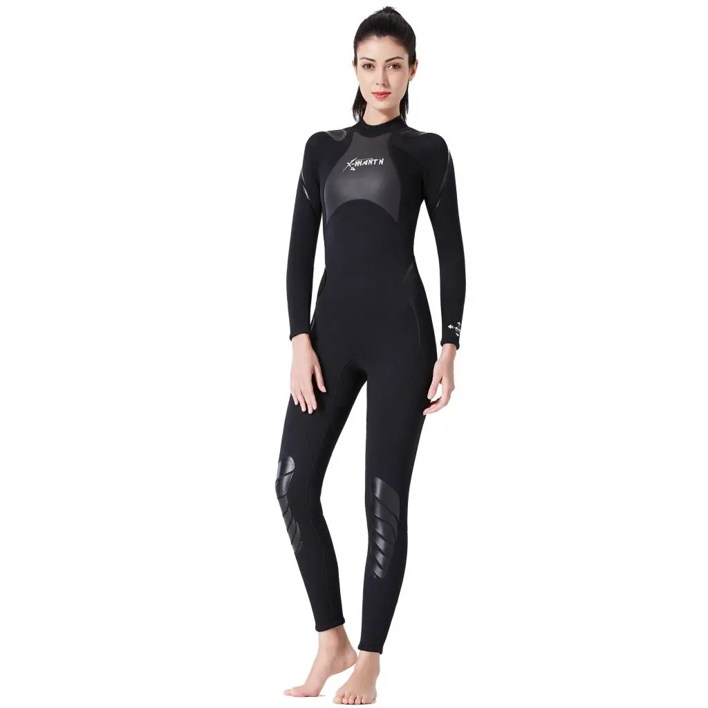 3mm Neoprene Wetsuit, Women Full Suit Scuba Diving Surfing Swimming Thermal Swimsuit - Various Sizes