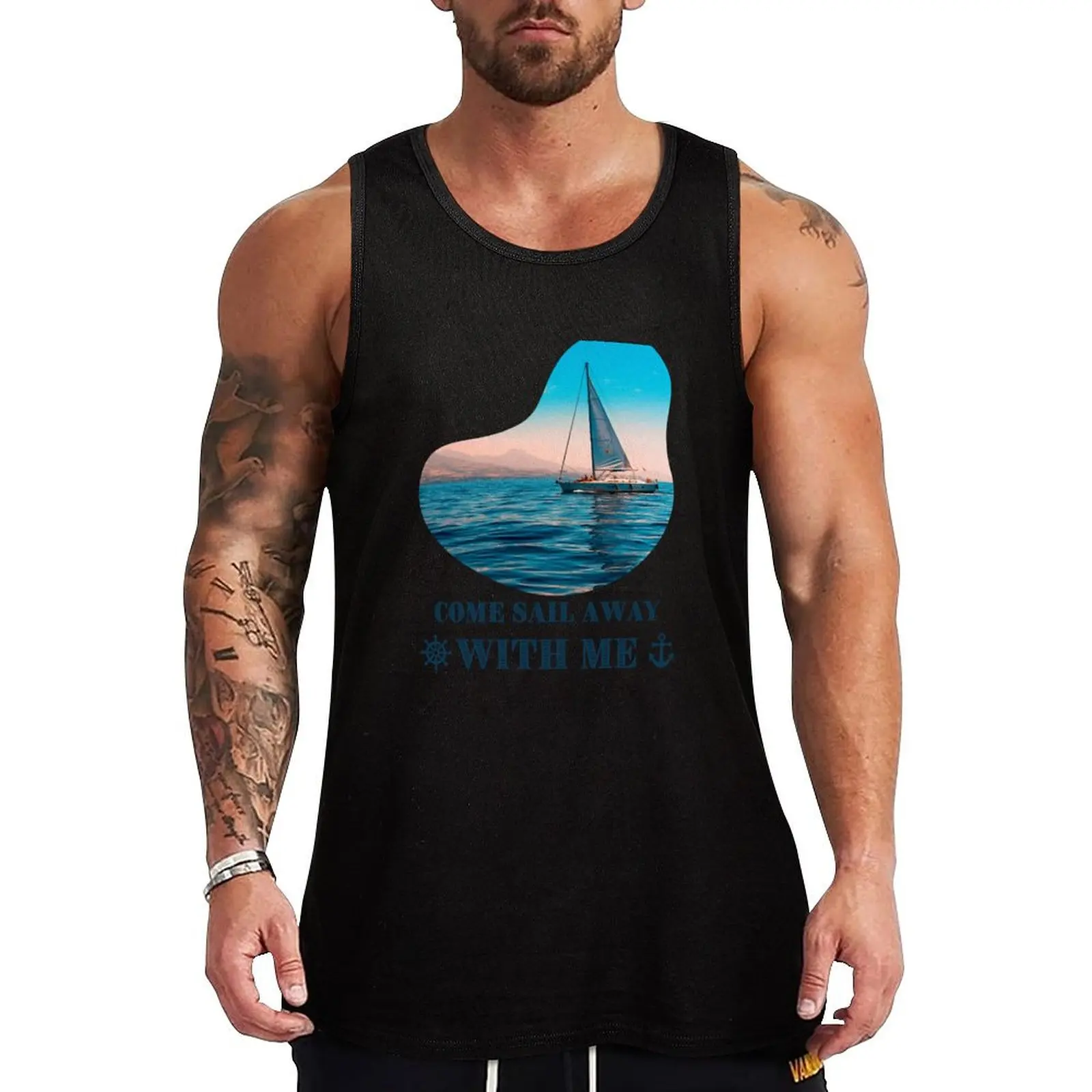 

Come Sail Away With Me Tank Top Sports Tank Top Moisture Wicking Quick Dry Shirt