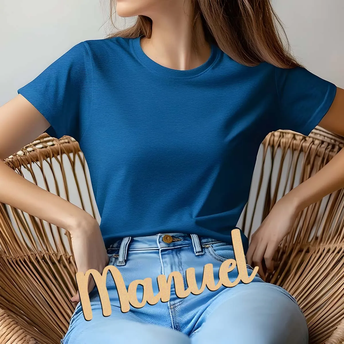 1pc Diy Manuel example Custom Text Laser-Cut Sign Wooden Plaque Wooden Decor Handcrafted with Elegant Cursive Lettering