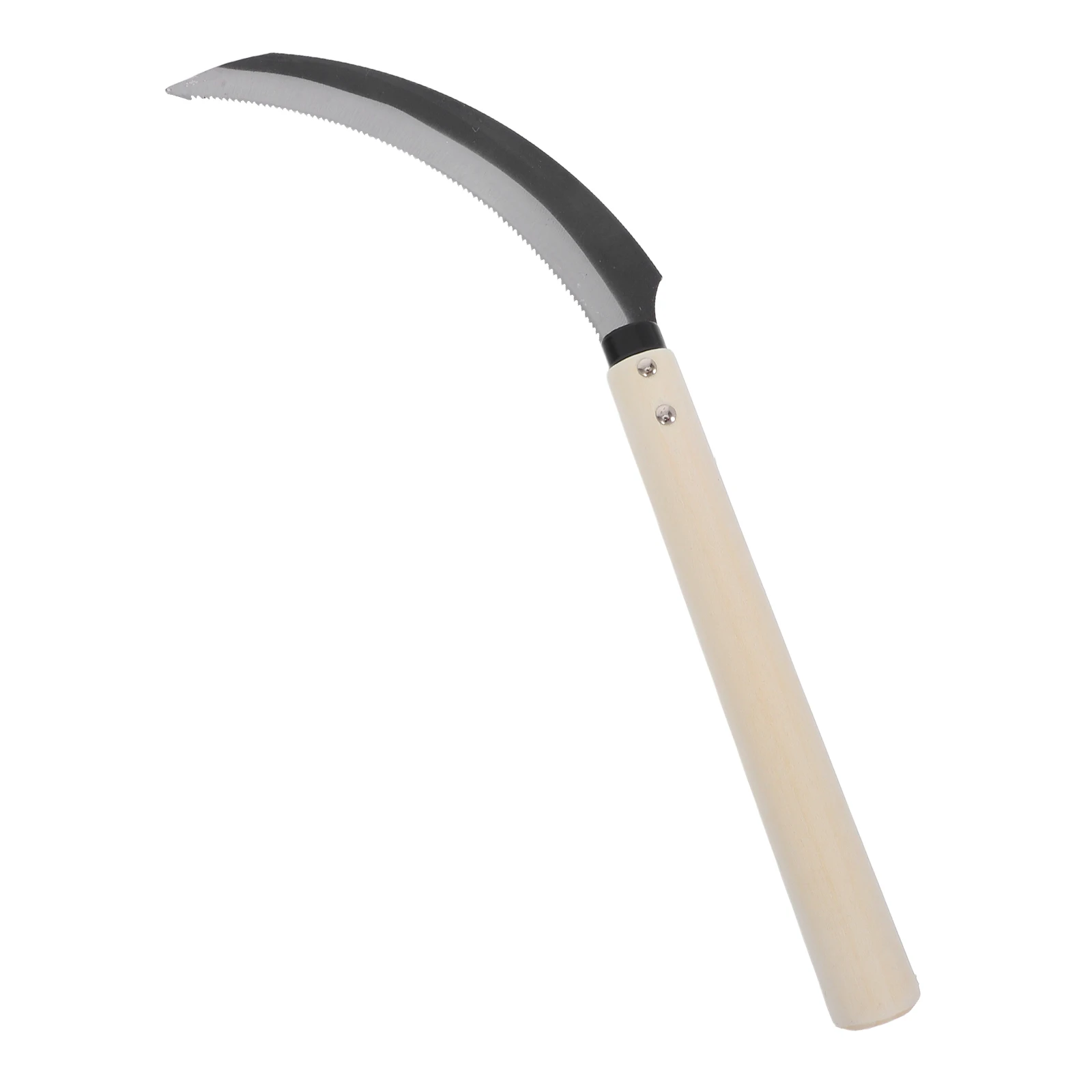 

Serrated Steel Blade For Rice Grass Harvesting Weeding Wooden Handle Farming Handheld Portable Lightweight Agricultural