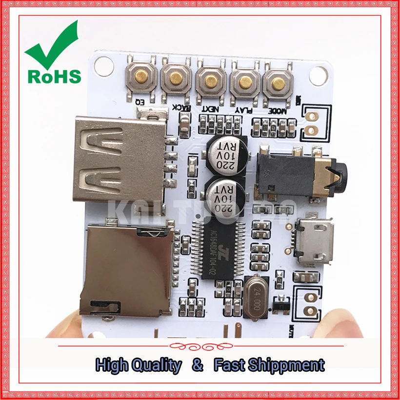 Bluetooth-compatible MP3 Decoding Module Audio Receiver Board Decoding Playback With USB TF Card pre-level Output Board
