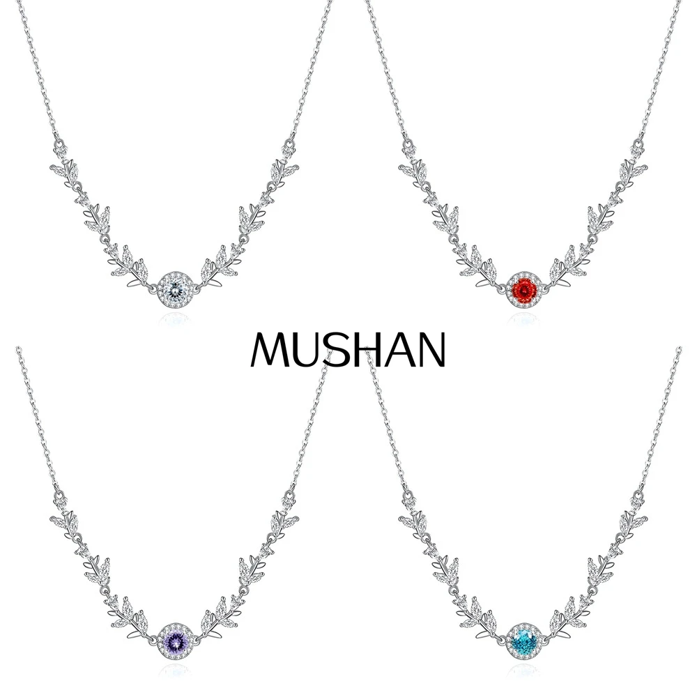 

MuShan Jewelry 925 Sterling Silver Necklace Pendant Chain HCD Diamonds Daughter Gift Statement Jewelry Women Necklaces Jewelry