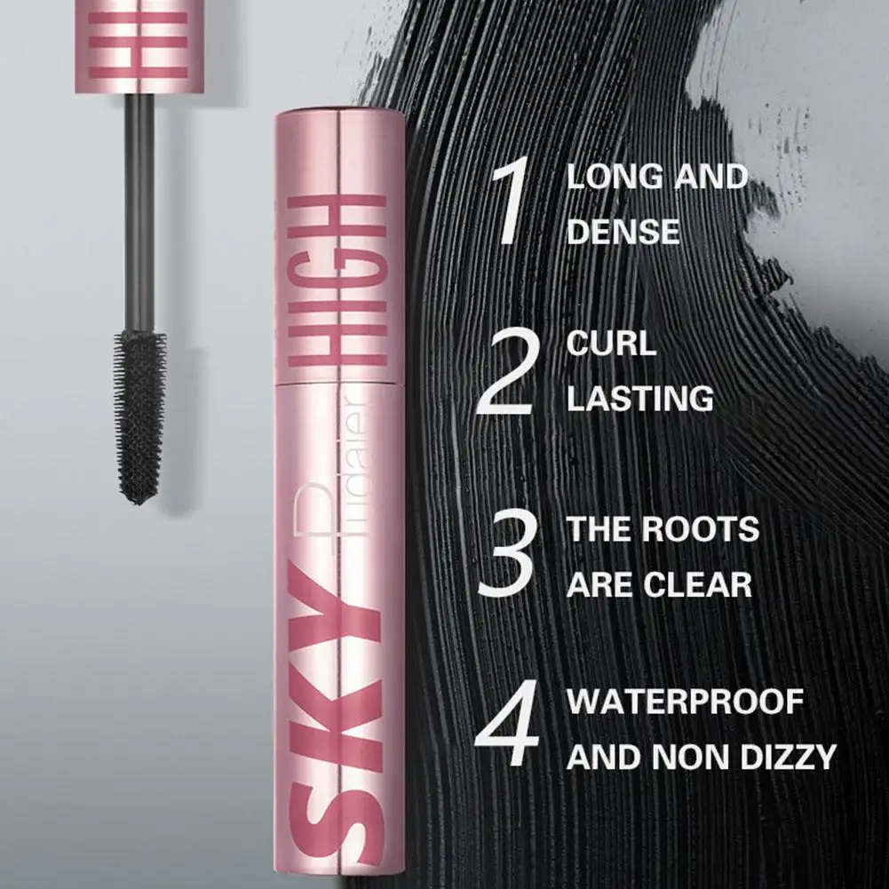 مقاوم للماء والعرق مقاومة العين ، لا الدوخة ، لا تجعيد الشعر ، مستحضرات التجميل وتجعيد الشعر ، ماكياج سميك ، ألياف إزالة طويلة ، أسود ، L6M1