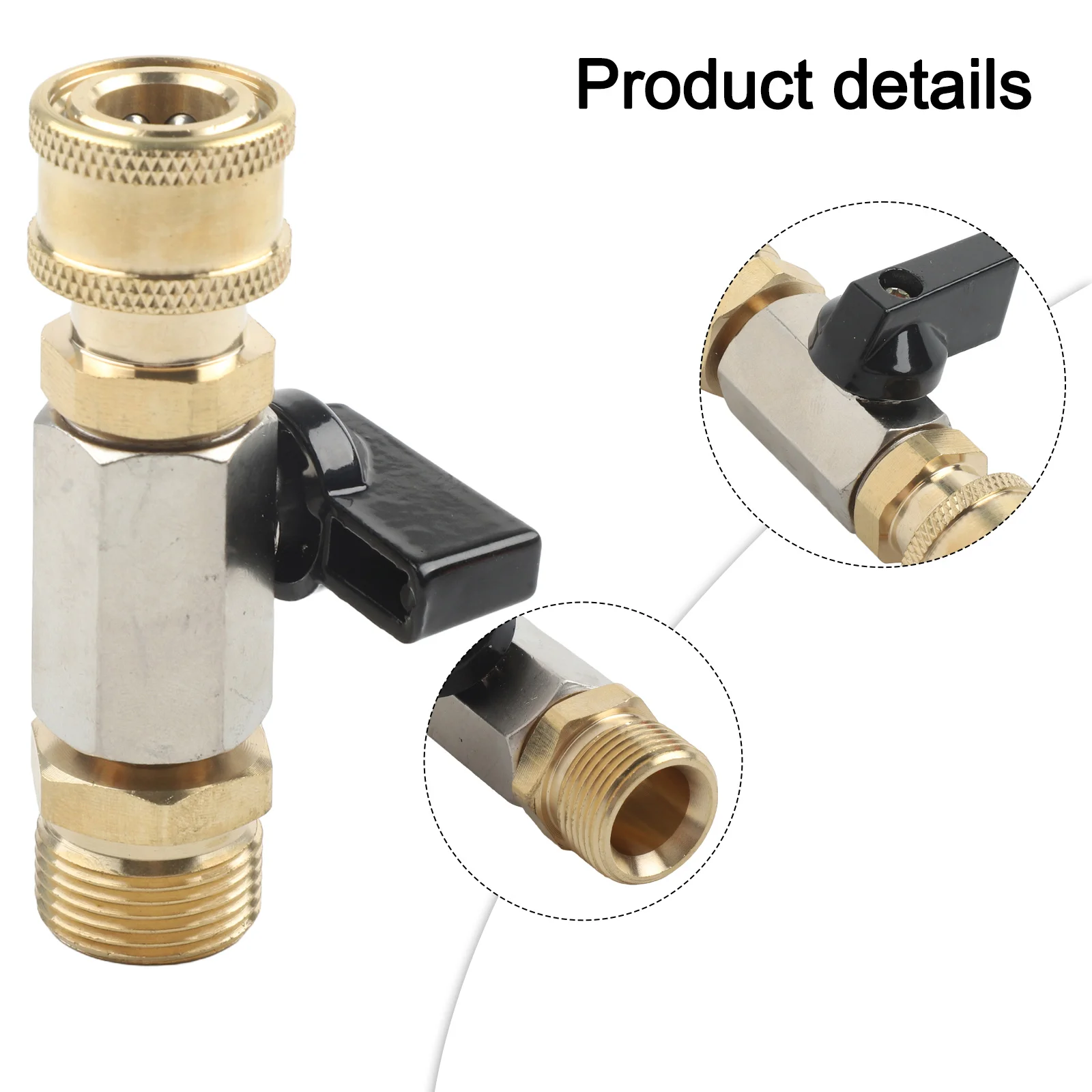 14 مللي متر محول M22 محول الثقيلة تنظيف كفاءة على إيقاف وظيفة سلس مرفق التبديل خرطوم من الفولاذ المقاوم للصدأ المناسب #2