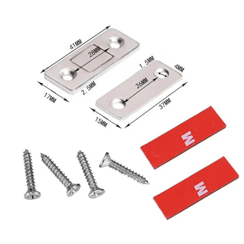 2 Pack Ultra Dunne Kast Magnetische Opvang Zelfklevende Lade Magneet Vangst Voor Keukenkast Deur Sluiting Magnetische Deur Vangst Dichterbij