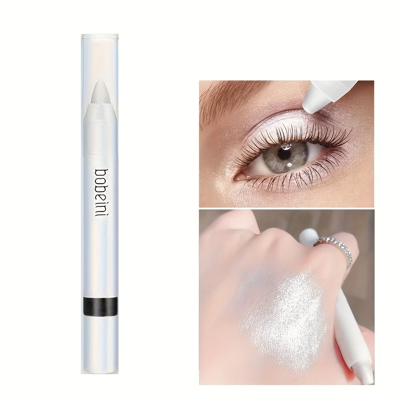 アイシャドウペン、キラキラ蛍光ペン、防水、長持ち、真珠光沢、白、銀色、金色のアイライナー、化粧品
