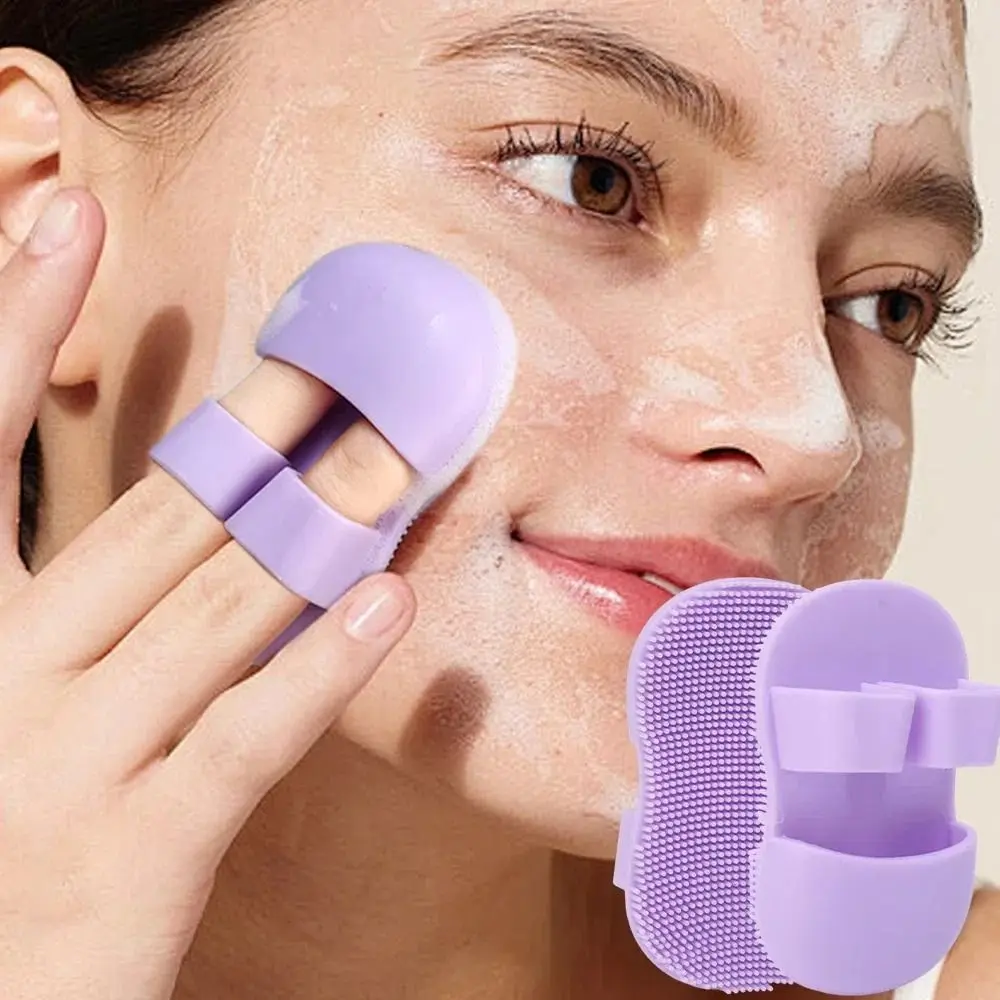 Mini escova de limpeza facial macia limpeza profunda purificador facial multifuncional silicone cravo acne almofada de limpeza