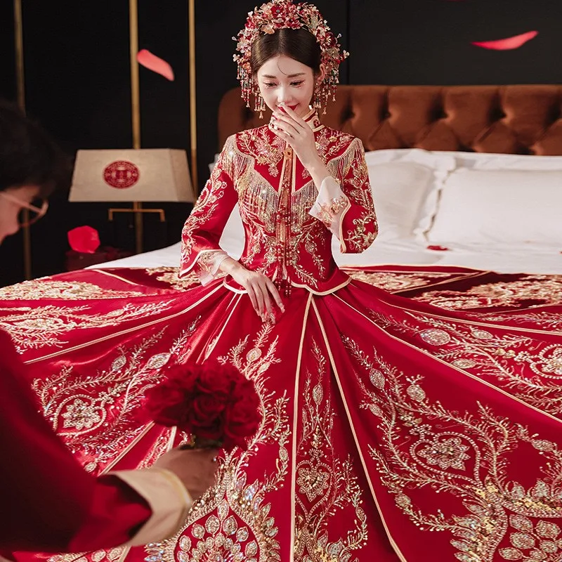 

Новое роскошное платье для тяжелой промышленности в китайском стиле.