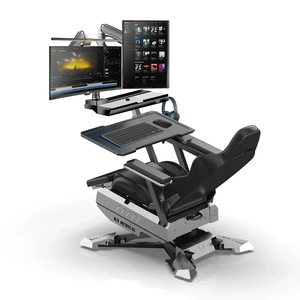 GCN2 Zero Gravity Gaming Chair Airplane Cockpit PC Gaming Desk and Chair Set Gamechairs