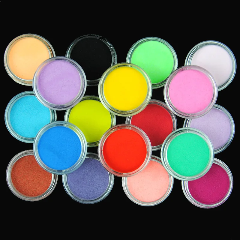 18colors/set Acrylic Powder 3in1Extendion/Dipping/Carving Scultpure Crystal Powder 1*KIT  Nail Art Polymer Builder Manicure Dust