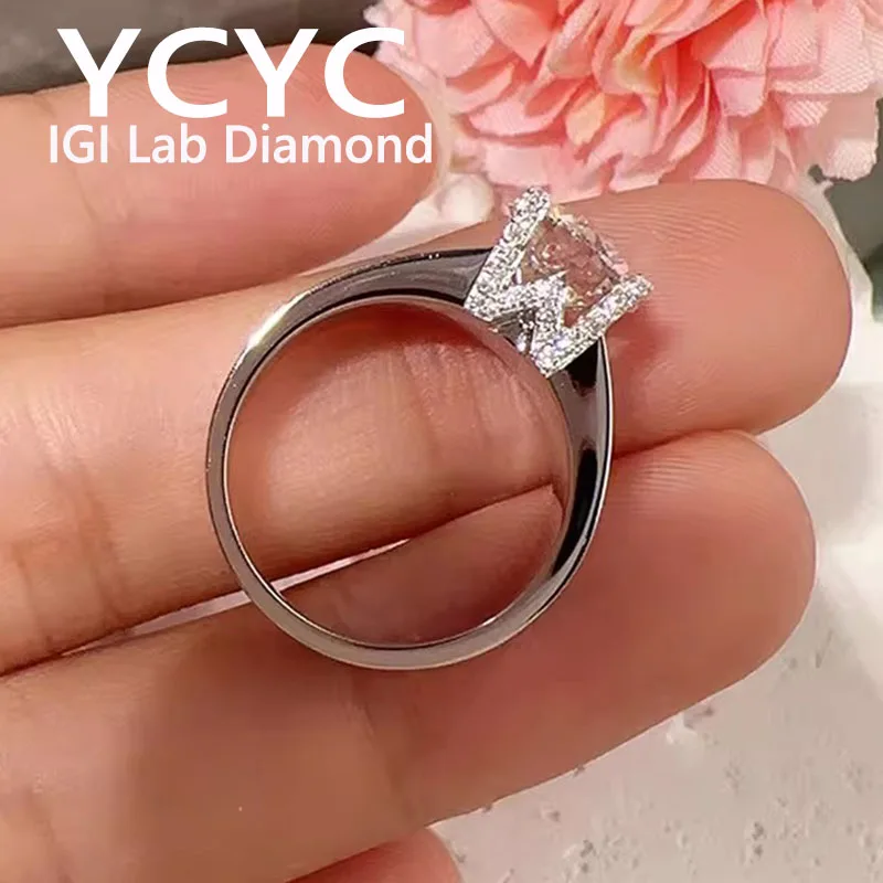 Factory sell Ring Oval cut IGI Lab Grown Diamond Rings Gems 14K gold Ring for Women Fine Jewelry ﻿