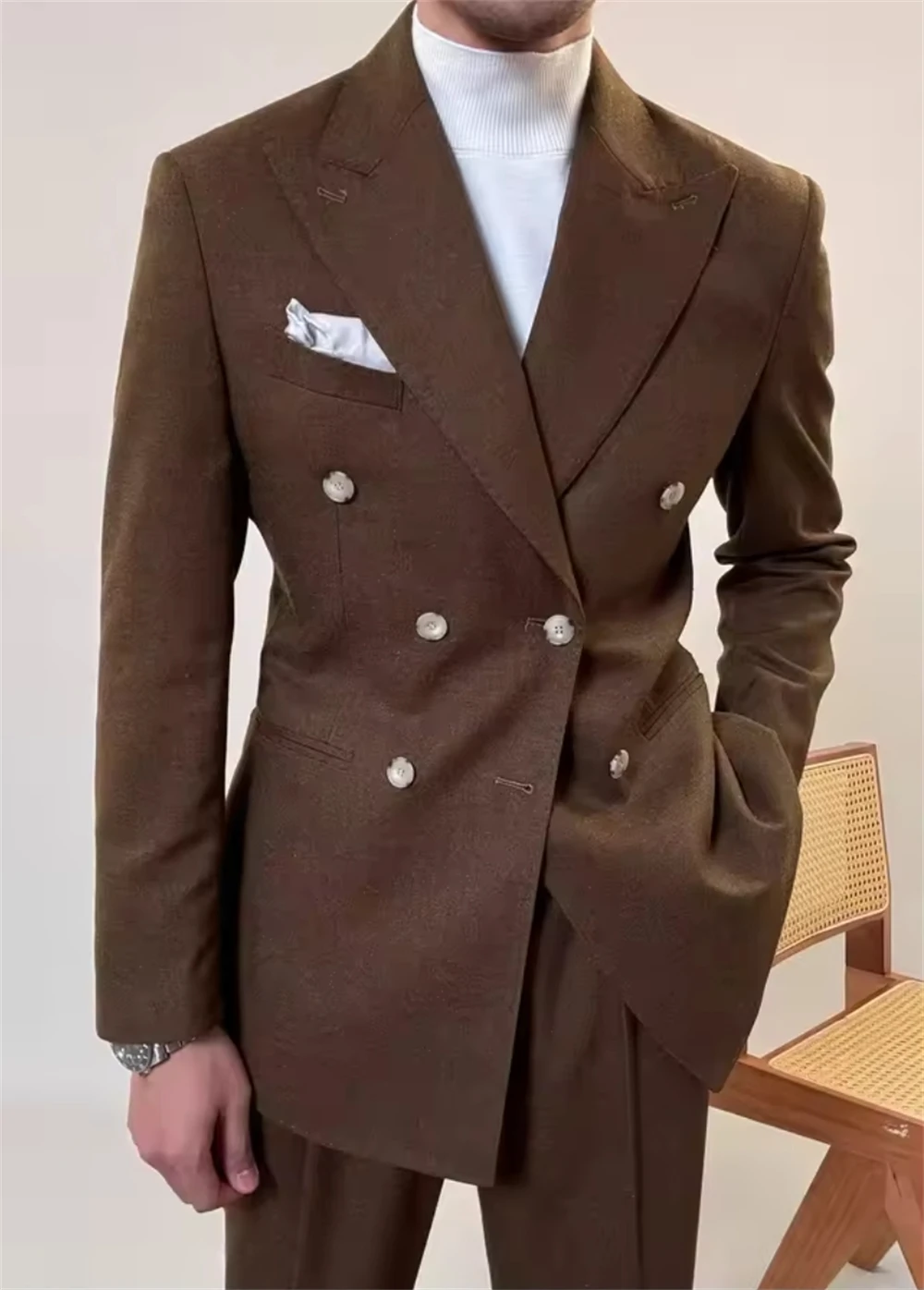 

Мужской повседневный костюм для офиса, вечеринок, выпускных, пошитый на заказ, смокинг, зимний деловой костюм, свадебный (пиджак + брюки)