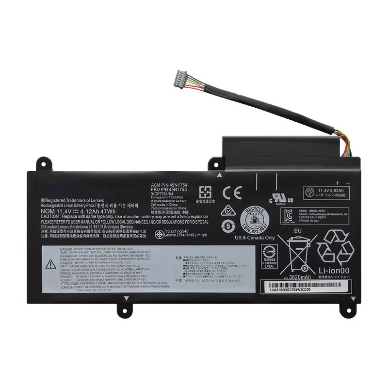 

45N1754 45N1755 Laptop Battery for Lenovo ThinkPad E450 E450C E455 E460 E460C E465 TP00067A TP00067C 45N1756 45N1757 11.4V 47Wh