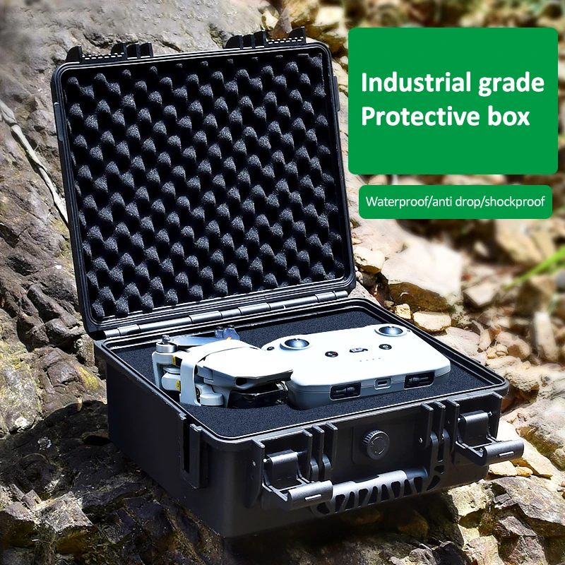 Waterproof Instrument Toolbox Hard Carry Case Bag Storage Box Shockproof Equipment Instrument Toolbox Organizer Outdoor Suitcase