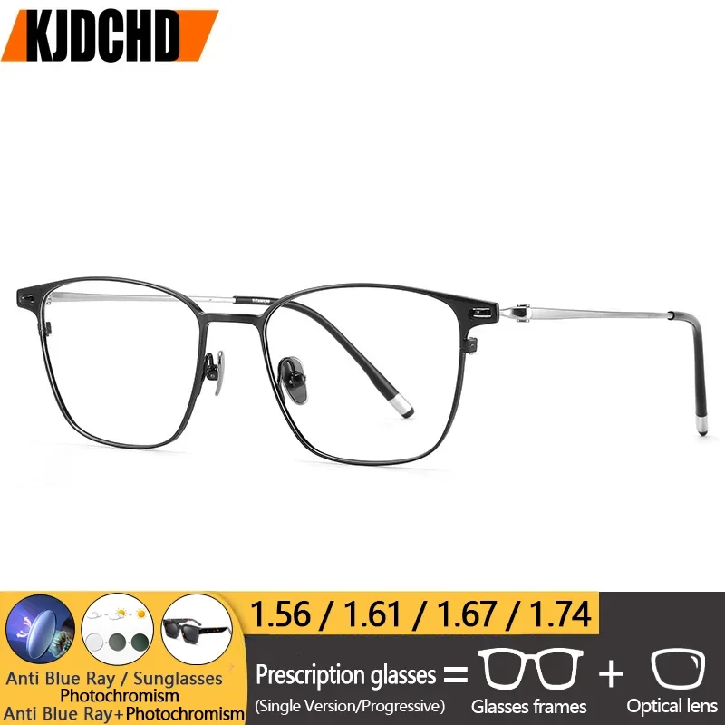

New Square Pure Titanium Glasses Frame Men Optical Myopia Prescription Eyeglasses Frame Women Denmark Luxury Ultra-light Eyewear