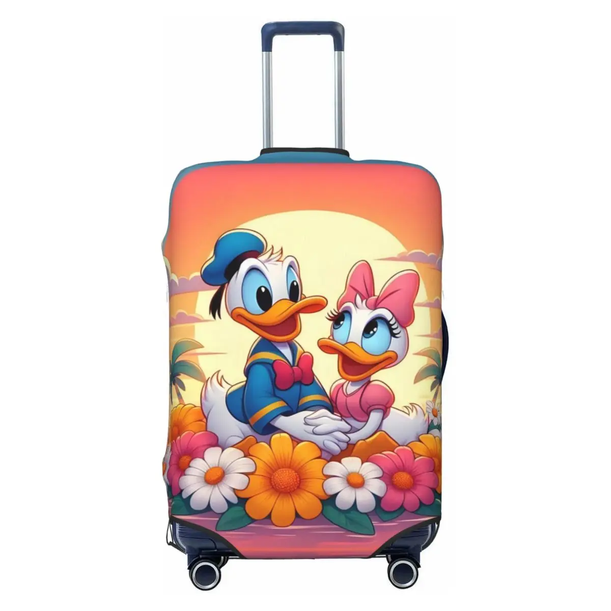 

Эластичный чехол для чемодана с мультяшными персонажами Дональда Дака, защитный чехол для багажа в стиле манга