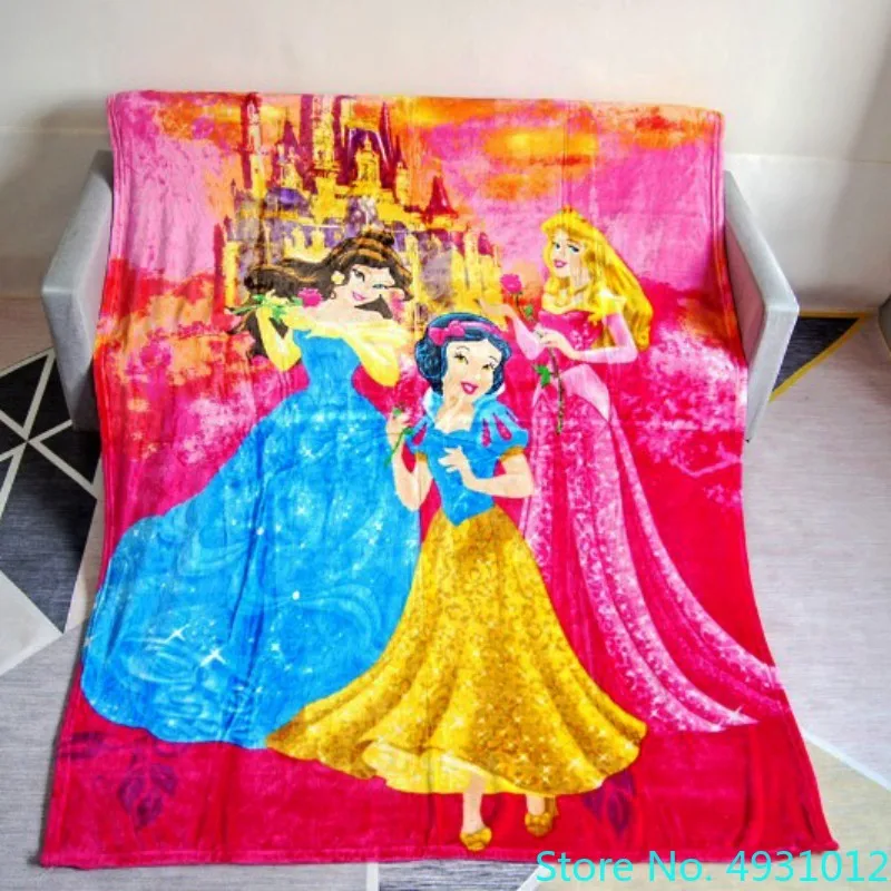 Colorful Snow White Princess Belle Aurora Castle Kids Blankets for Boys Children Gift on Bed Throw 150x200cm Bedroom Decor