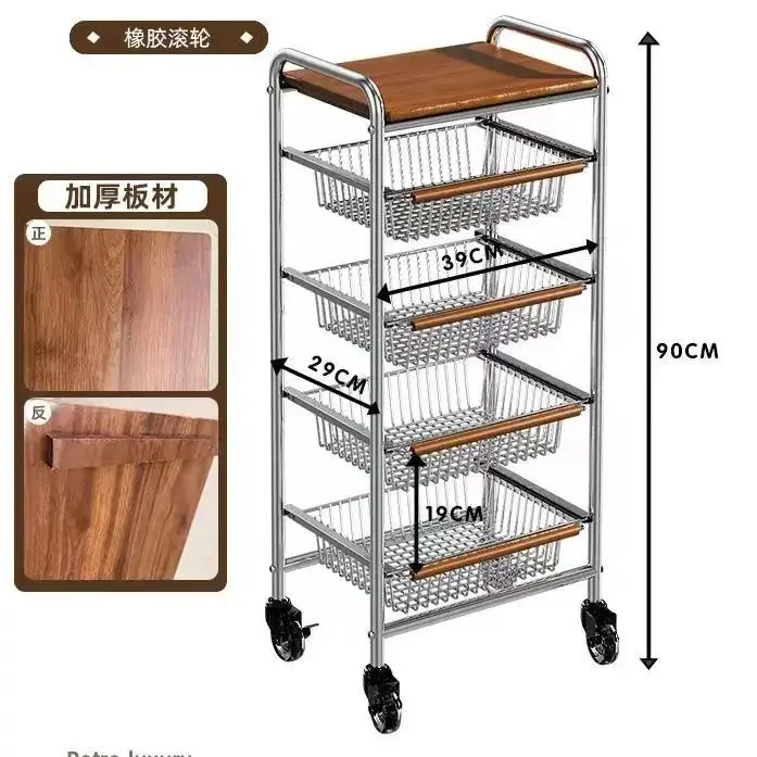 Mittlere Bar Restaurant Trolley Wagen Haushalt Esszimmer Lagerregal Trennwand Bewegung Snacks Lagerung Sofa Seite schmale Regale