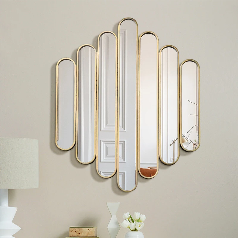 التصميم الإبداعي الجدار الديكور الإبداعية سونيك مرآة الزخرفية الشمال ضوء الفاخرة الرجعية أريكة حائط الخلفية الفن الجدار الشنق