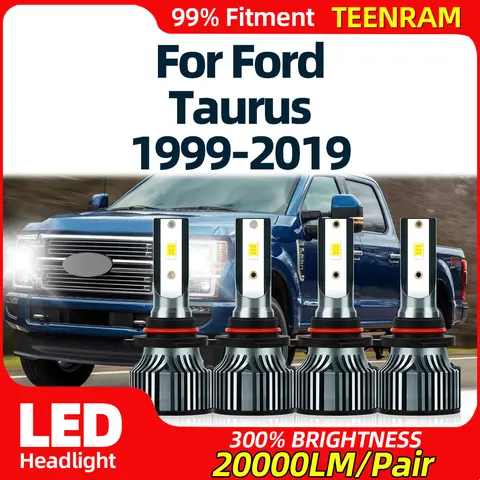 캔버스 LED 헤드라이트, 백색 터보 자동 램프, 포드 타우러스 1999-2012 2013 2014 2015 2016 2017 2018 240, 40000LM, 2019 W, 6000K, 12V