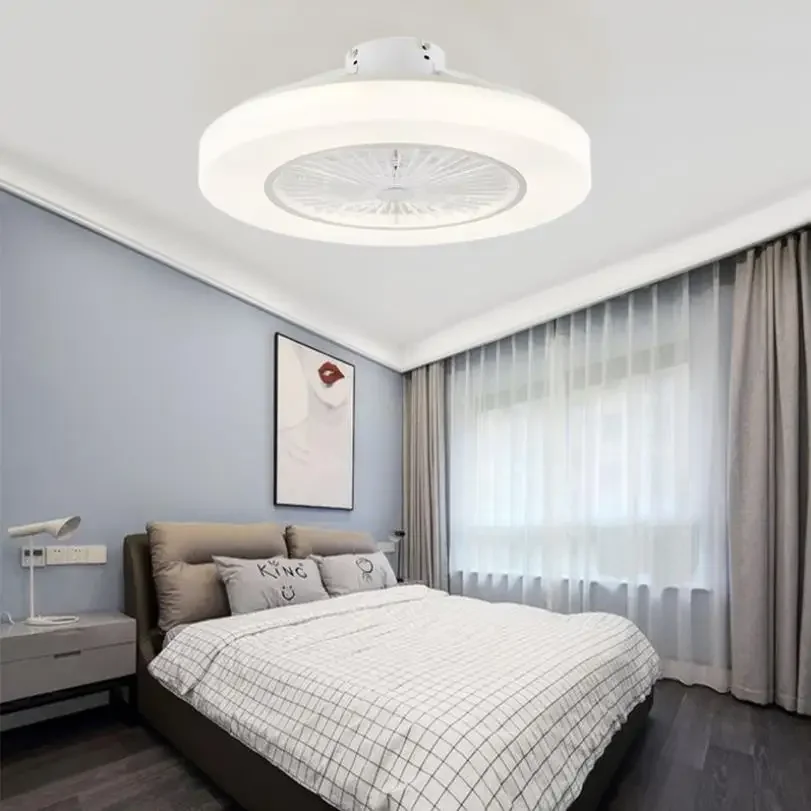 

220v/110v 72W LED dimming remote control ceiling Fans lamp Invisible Leaves 58cm Modern simple home decoration Luminaire