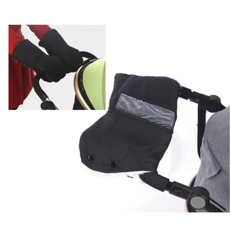 

Winter Warm Gloves for Stroller, Windproof and Frostproof, Thickened and Fleece-lined, Stroller Armrest Hand Covers, Outdoor Col