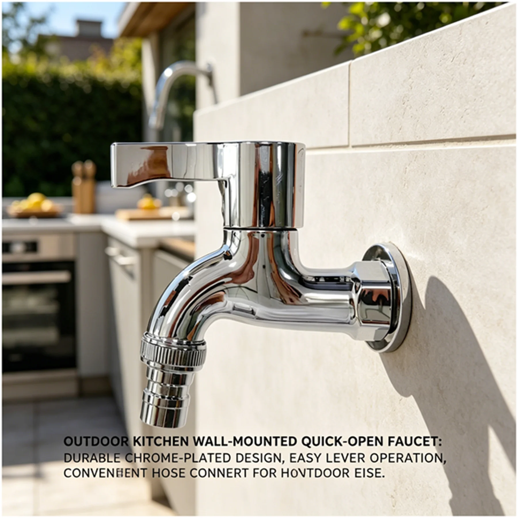 Quick-Open Single Cold Water Faucet for Bathroom Balcony Laundry Room Versatile Installation Kitchen Sink Tap