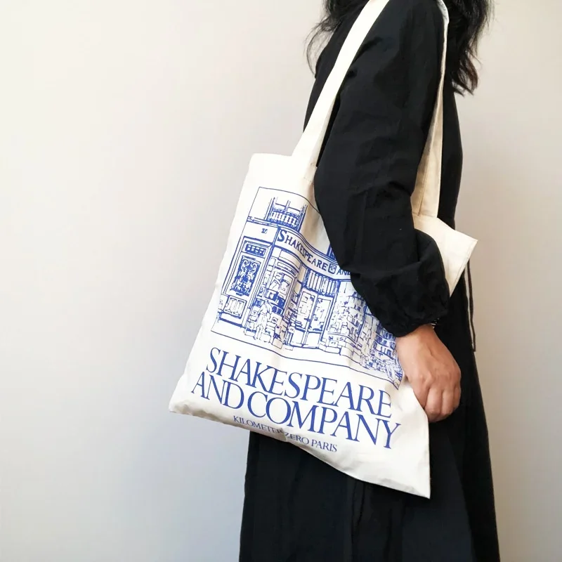 Single Shoulder Portable Large Capacity Canvas Bag Designed By Female Student Environmentally Friendly and Durable