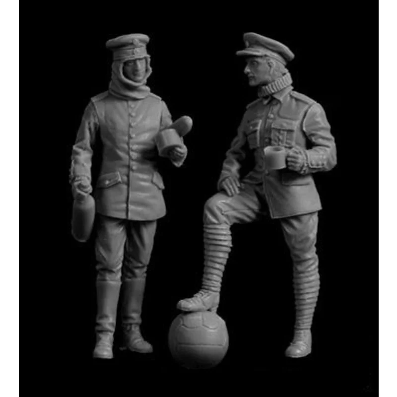 

1/35 Scale Die-cast Resin Figure Soldier Suit Model British + Soldier Christmas Truce Assembly Kit Diorama